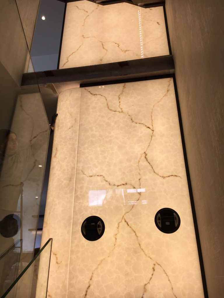 backlit stone glass panels surrey